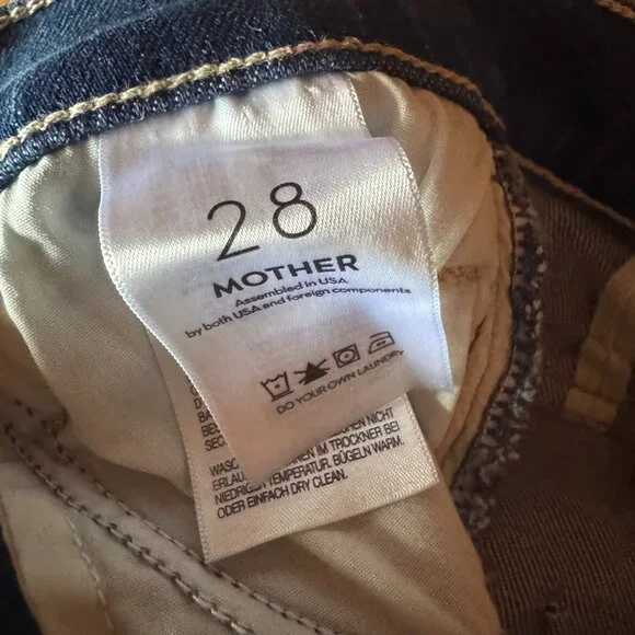 NWOT! 👖 MOTHER The Hustler Roller Sneak Jeans – Easy Does It – Size 28 - Picture 7 of 7